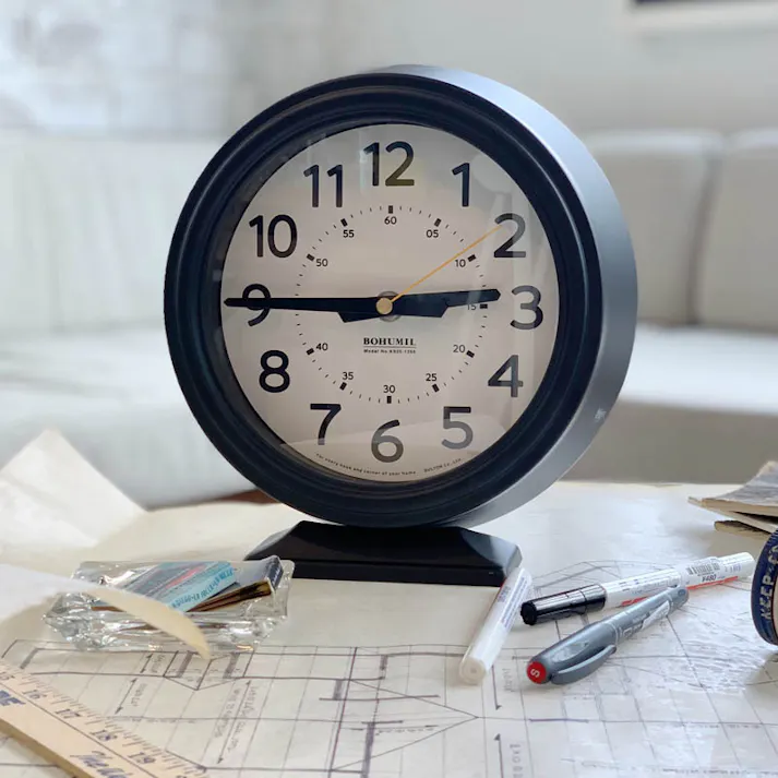 DULTON ダルトン ボフミル クロック ブラック ブラック BOHUMIL CLOCK BK 4997337925624【別送品】