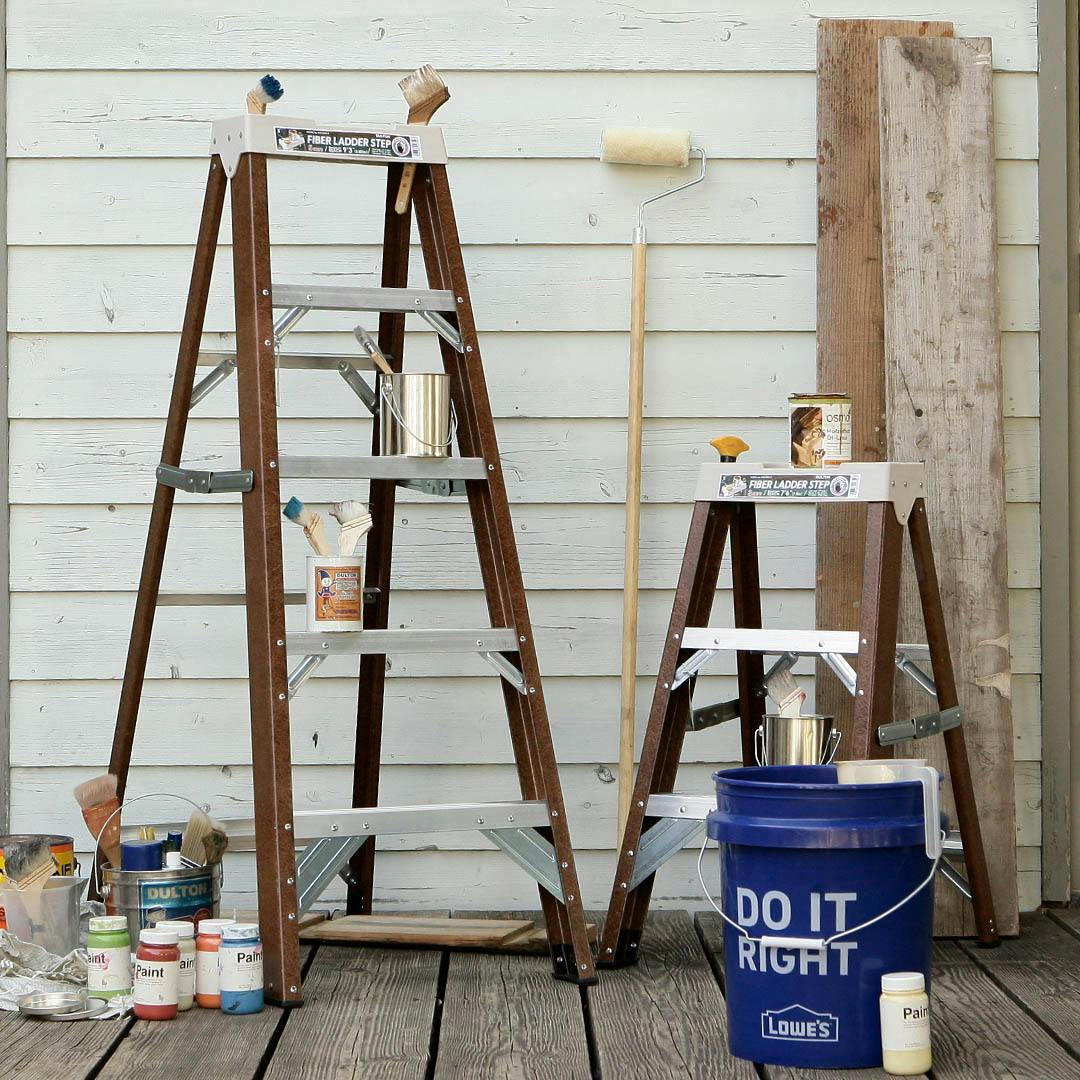 ダルトン DULTON ファイバー ラダー 5ステップ ブラウンFIBER