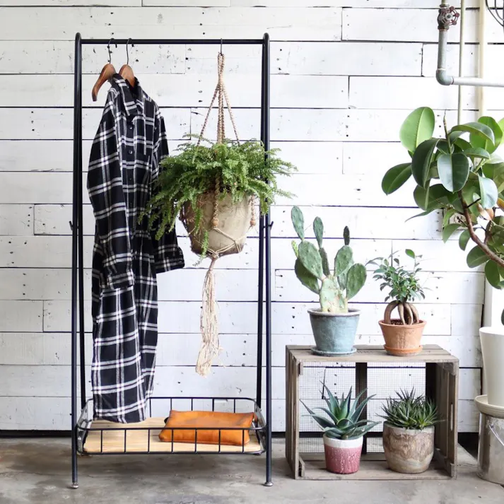 KOEKI 弘益 Mash MASH ビーワイケージ ハンガー 組立品 ハンガーラック 棚付き 一人暮らし 組立簡単 洋服収納 BCH600WH【別送品】