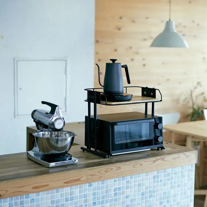 KOEKI 弘益 Mash MASH ビーワイケージ マルチラック 組立品 ラック 高さ調整可能 キッチン収納 スチール製 省スペース 組立簡単 おしゃれ BCKR430BK【別送品】