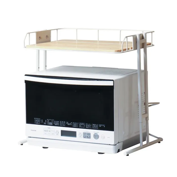 KOEKI 弘益 Mash MASH ビーワイケージ マイクロウェーブラック 組立品 レンジ キッチン収納 スチール製 省スペース 組立簡単 高さ調整可能 BCKR560BK【別送品】