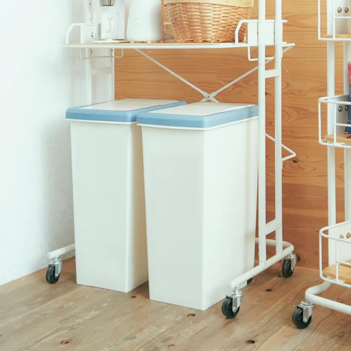 KOEKI 弘益 Mash MASH ビーワイケージ キッチンラック 組立品 キャスター付き 多段収納 スチール製 省スペース キッチン収納 ゴミ箱 BCKR620BK【別送品】