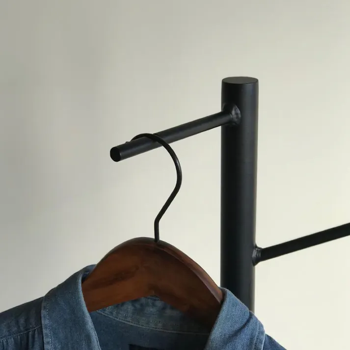 KOEKI 弘益 Mash MASH ビーワイケージ ポールハンガー 組立品 ポールハンガー スチール製 移動式 棚付き 組立簡単 省スペース 玄関収納 おしゃれ BCPH380WH【別送品】