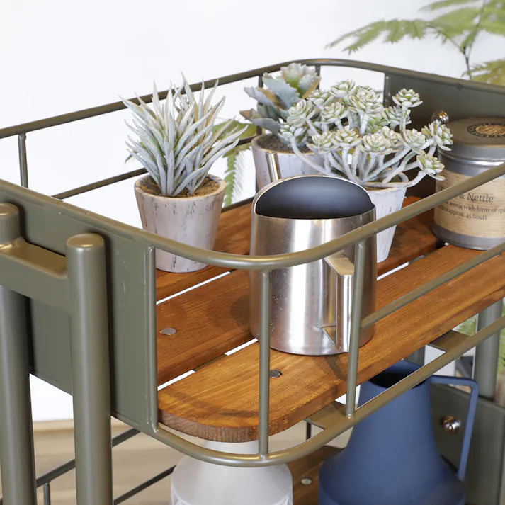 KOEKI 弘益 Mash MASH ビーワイケージ ワゴン オイルステイン仕様 組立品 キャスター付き 多段収納 耐久性 スチール製 省スペース 組立簡単 キッチン収納 おしゃれ BCW440OSKA【別送品】