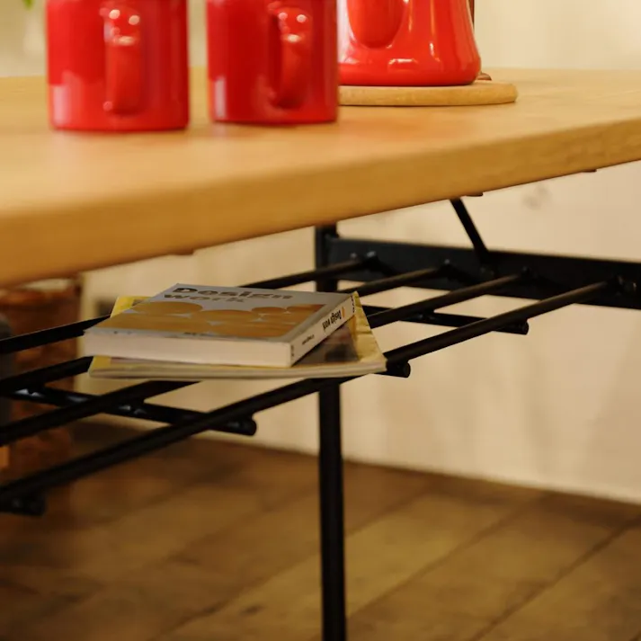 KOEKI 弘益 Mash MASH グラム LDテーブル 組立品 ダイニングテーブル 食卓テーブル ダイニングソファ 組立簡単 収納棚付き ナチュラル インダストリアル おしゃれ GLMLD120【別送品】