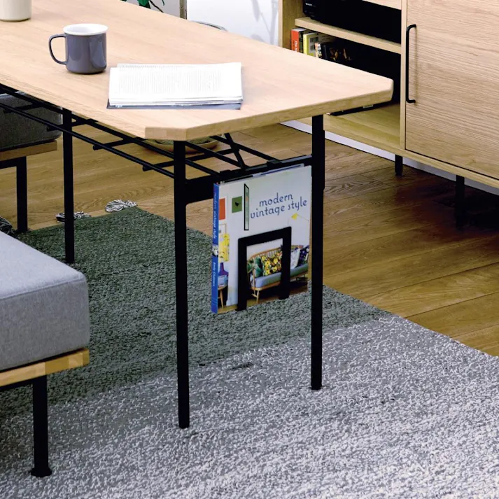 KOEKI 弘益 Mash MASH グラム LDテーブル 組立品 ダイニングテーブル 食卓テーブル ダイニングソファ 組立簡単 収納棚付き ナチュラル インダストリアル おしゃれ GLMLD120【別送品】