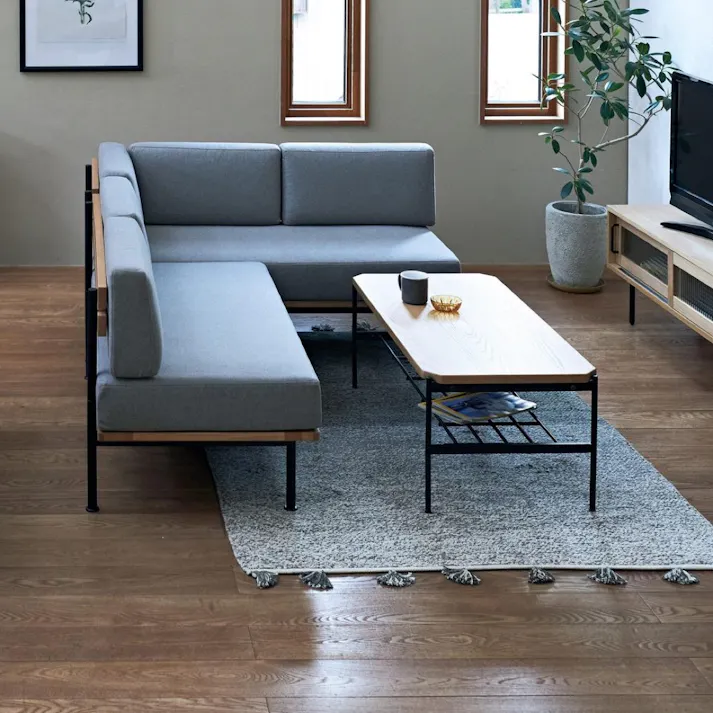 KOEKI 弘益 Mash MASH グラム 2Pソファ 組立品 2人掛け ダイニング スチール製 ナチュラル インダストリアル おしゃれ 一人暮らし GLMLS001FCGR【別送品】