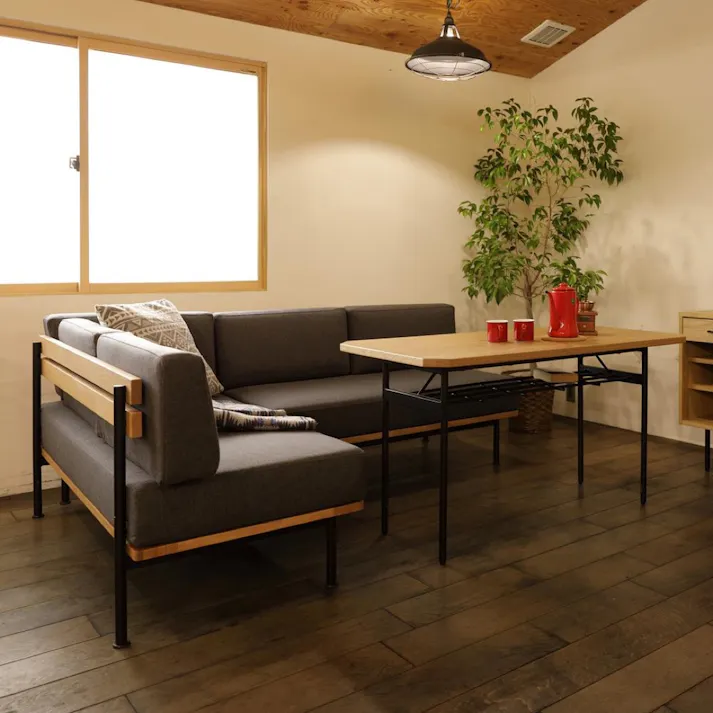KOEKI 弘益 Mash MASH グラム 2Pソファ 組立品 2人掛け ダイニング スチール製 ナチュラル インダストリアル おしゃれ 一人暮らし GLMLS001FCGR【別送品】