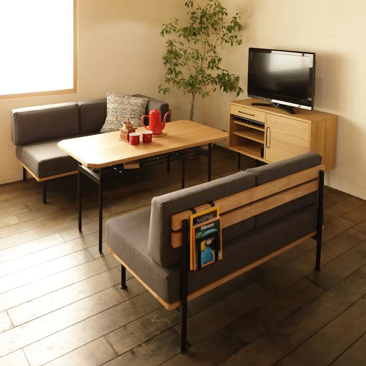 KOEKI 弘益 Mash MASH グラム 2Pソファ 組立品 2人掛け ダイニング スチール製 ナチュラル インダストリアル おしゃれ 一人暮らし GLMLS001FCGR【別送品】