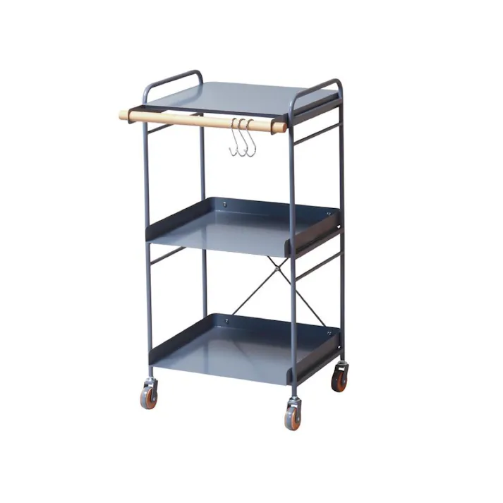 KOEKI 弘益 Mash MASH リヴ スチールワゴン 組立品 キャスター付き 多段収納 キッチン収納 スチール製 省スペース 洗面所 北欧風 おしゃれ LIVSW3GR【別送品】