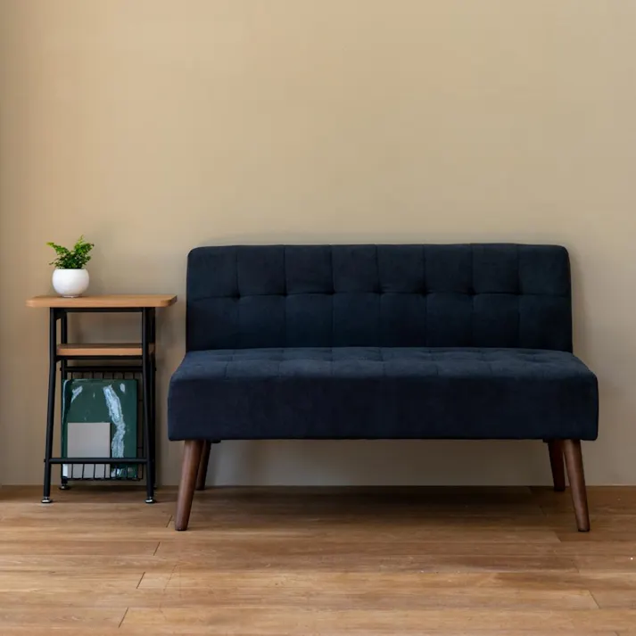 KOEKI 弘益 Mash MASH ミルド 2Pソファ 簡易組立 ソファー 2人掛け 布張り ダイニング ナチュラル おしゃれ カフェ風 一人暮らし MLDLS001MDBL【別送品】