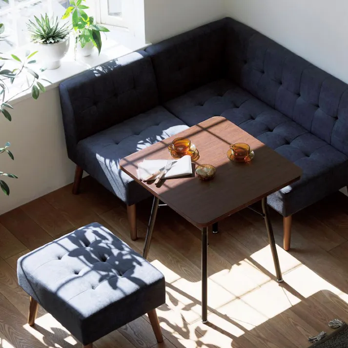 KOEKI 弘益 Mash MASH ミルド オットマン 簡易組立 ソファー 布張り ダイニングソファ ナチュラル おしゃれ カフェ風 省スペース 一人暮らし MLDLS001OGR【別送品】