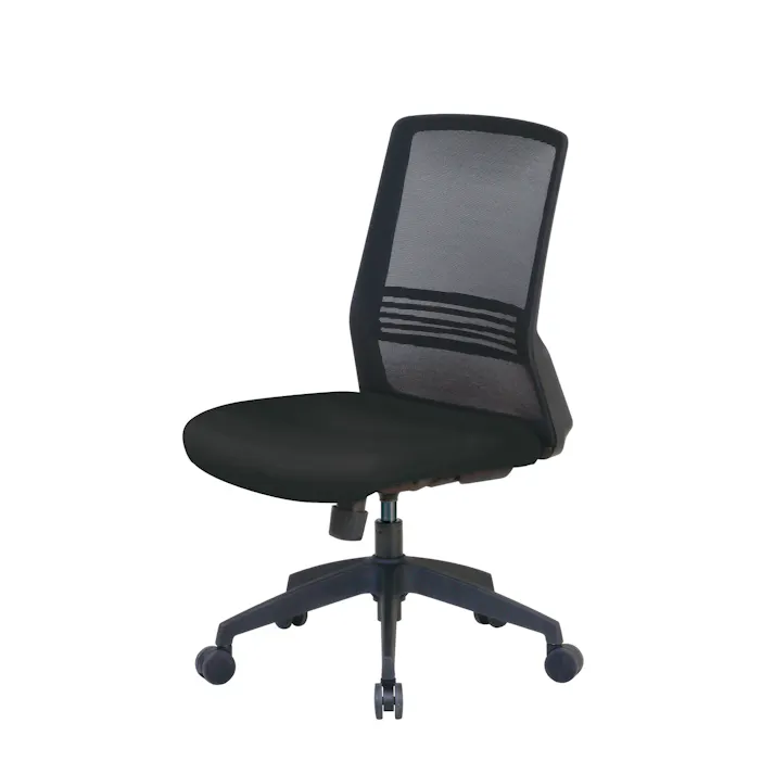 KOEKI 弘益 UTILITY CK02(BK) オフィスチェア メッシュ張り ブラック 49.5×58×91.5-99.5(座高41-49) 組立品 執務椅子 事務椅子 肘なし メッシュチェア ロッキング ランバーサポート 在宅ワーク 業務用 CK02BK【別送品】