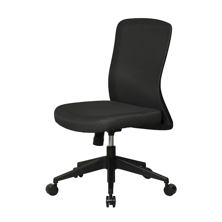 KOEKI 弘益 UTILITY CK03(BK) オフィスチェア メッシュ張り ブラック 49×56×91.5-96.5(座高43.5-48.5) 組立品 執務椅子 事務椅子 肘なし メッシュチェア ロッキング 在宅ワーク 業務用 CK03BK【別送品】