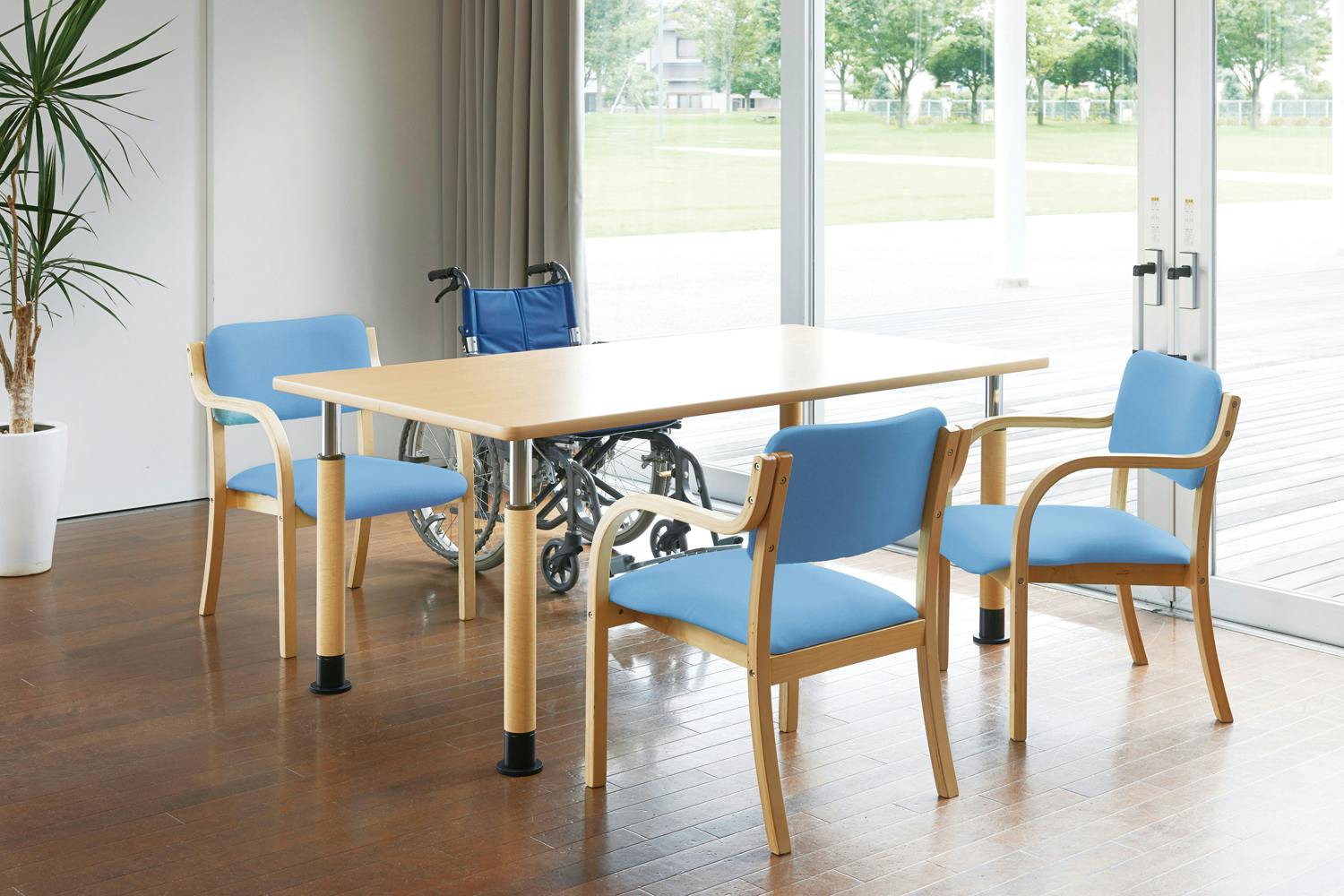 KOEKI 弘益 UTILITY DC-530P(BJ) ダイニングチェア(肘付 ベージュ 53.5