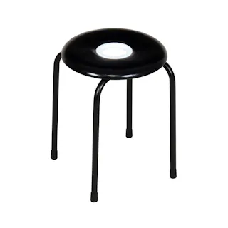 KOEKI 弘益 UTILITY ドーナツ椅子 ブラック φ32×42 完成品 丸椅子 スツール 穴あき スタッキング 業務用 DONUTBK【別送品】