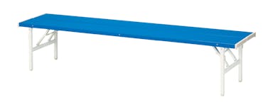 弘益 UTILITY   FB-3S(BL) バネ脚折り畳みカラーベンチ ブルー 幅180.5×奥行41.5×高さ40cm ●折畳時:幅180.5×奥行41.5×高さ7cm 4933178076521 FB3SBL【別送品】