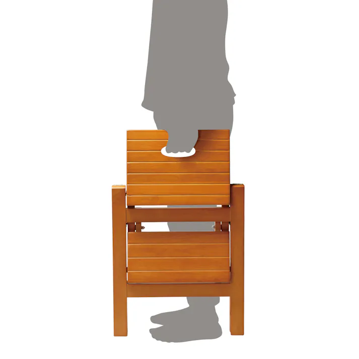 KOEKI 弘益 UTILITY FST-46(BR) 折り畳みステップチェア2段 43×50×47 折畳時:43×9.5×69 完成品 踏み台 折りたたみ踏み台 ステップスツール 室内用踏み台 木製 コンパクト 玄関 キッチン FST46BR【別送品】