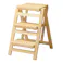 KOEKI 弘益 UTILITY FST-65(NA) 折り畳みステップチェア3段 43×56×65.5 折畳時:43×10×90 完成品 踏み台 折りたたみ踏み台 ステップスツール 室内用踏み台 木製 コンパクト 玄関 キッチン FST65NA【別送品】