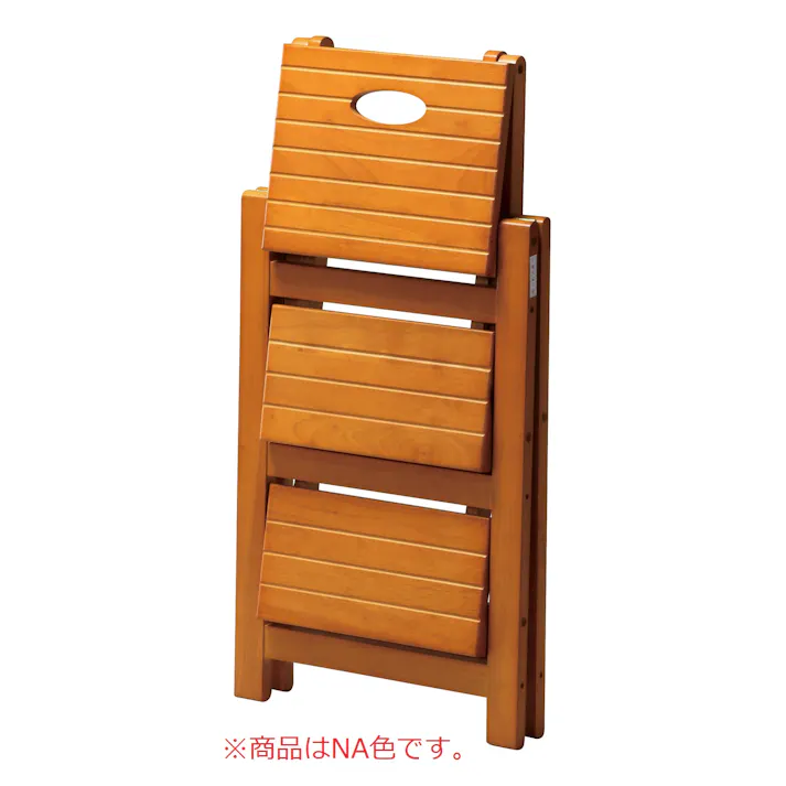 KOEKI 弘益 UTILITY FST-65(NA) 折り畳みステップチェア3段 43×56×65.5 折畳時:43×10×90 完成品 踏み台 折りたたみ踏み台 ステップスツール 室内用踏み台 木製 コンパクト 玄関 キッチン FST65NA【別送品】