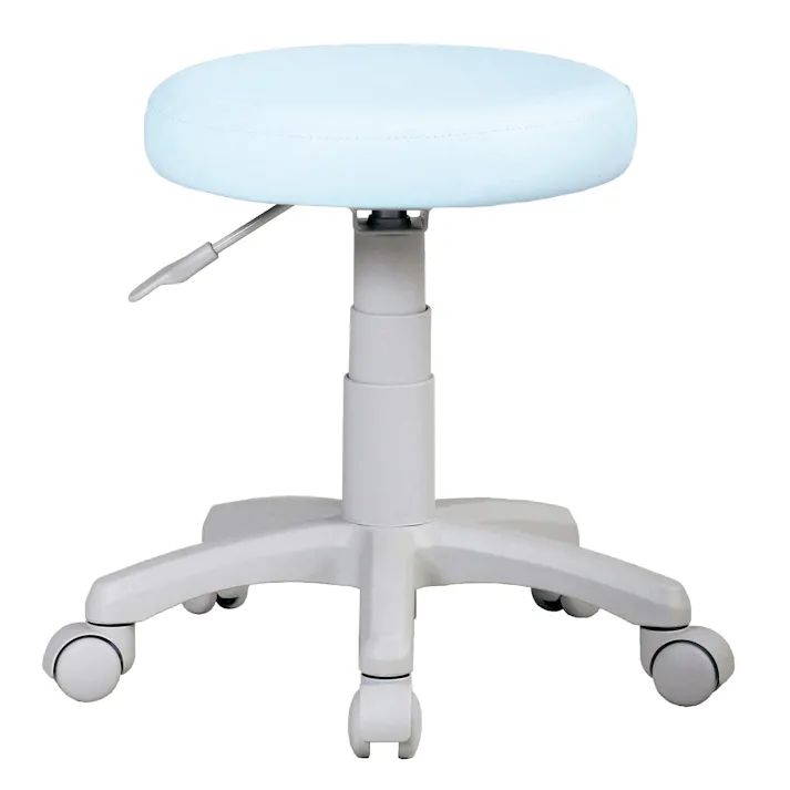 KOEKI 弘益 UTILITY HP-330LG(LB) ワークスツール ライトブルー 37.5×37.5×42-52 組立品 キャスターチェア 丸椅子 合皮 背もたれ無し 省スペース オフィス クリニック 業務用 HP330LGLB【別送品】