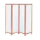 KOEKI 弘益 UTILITY HT-4(BR) 木製スクリーン(帆布)4連 44×2×150×4枚 折畳時:44×150×8.5 幕部:38.5×135.5 完成品 パーテーション 木製 簡単設置 自立型 折りたたみ 間仕切り対応 HT4BR【別送品】
