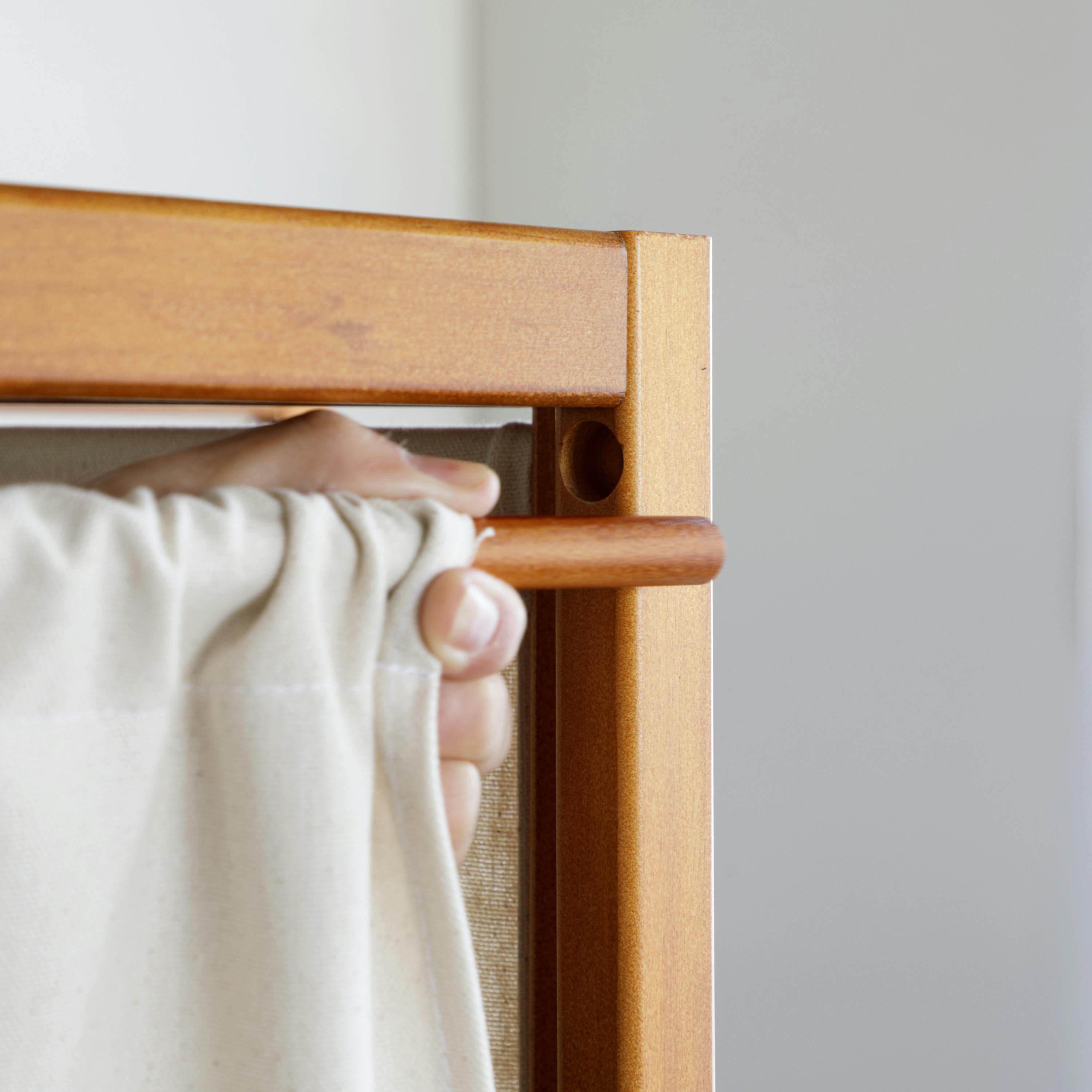 KOEKI 弘益 UTILITY HT-4(BR) 木製スクリーン(帆布)4連 44×2×150×4枚