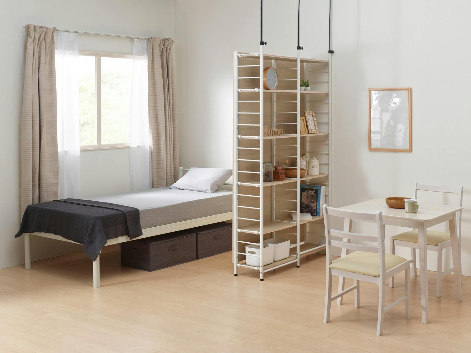 KOEKI 弘益 UTILITY HTR-P2(NA) スクリーンラック 117.5×30.5×208-290