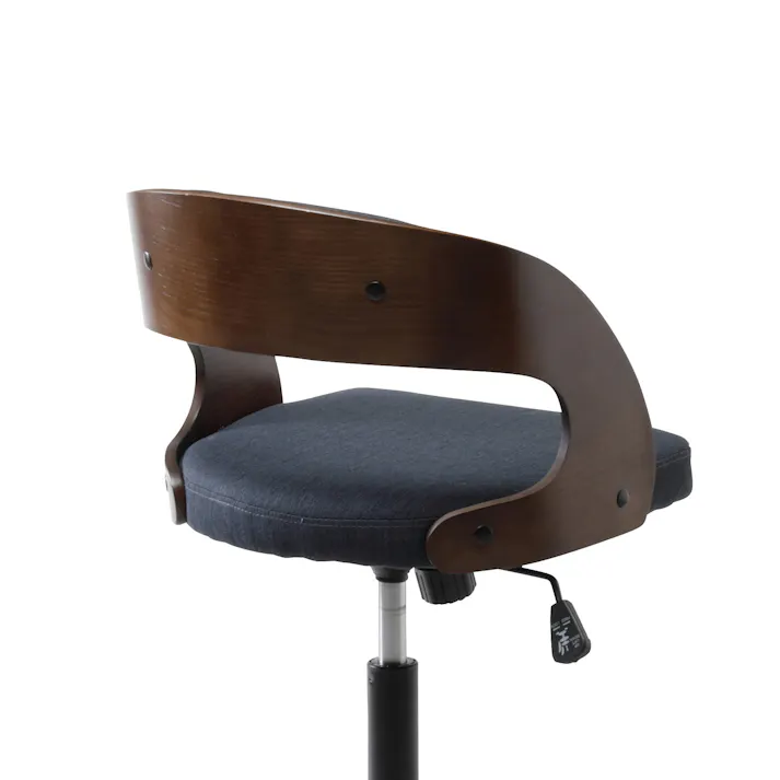 KOEKI 弘益 UTILITY JES-C(BR) ジェシー ホームチェア 45×48×70-78(座高41.5-49.5) 組立品 キャスターチェア デスクチェア 肘付き ロッキング 木製 おしゃれ 寮 JESCBR【別送品】