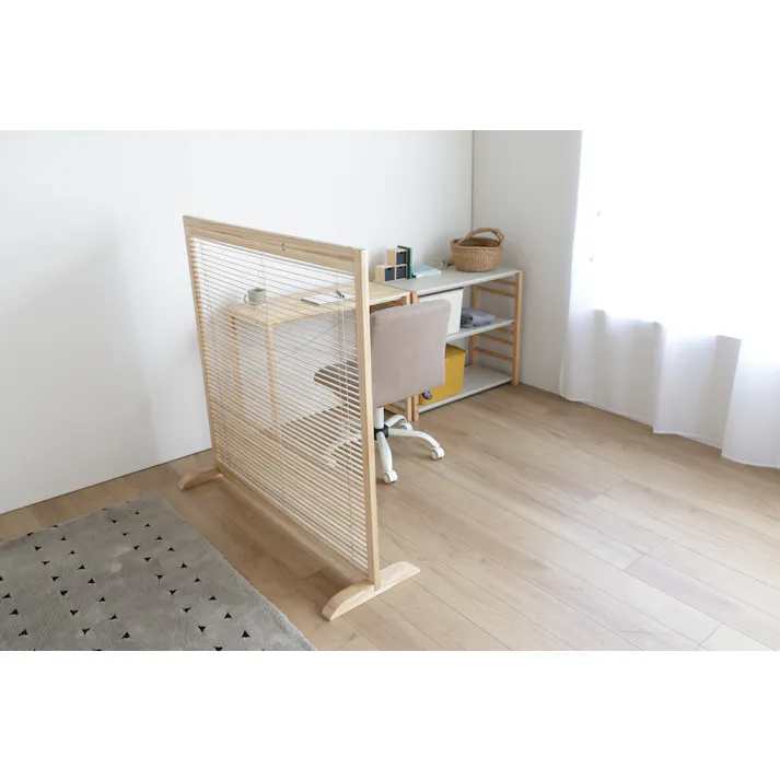 KOEKI 弘益 UTILITY JP-LB1(NA) 衝立1連 120×40×119 幕部:113×106.5 組立品 パーテーション 目隠し 通気性 ブラインド 自立型 間仕切り対応 和室 洋室 JPLB1NA【別送品】
