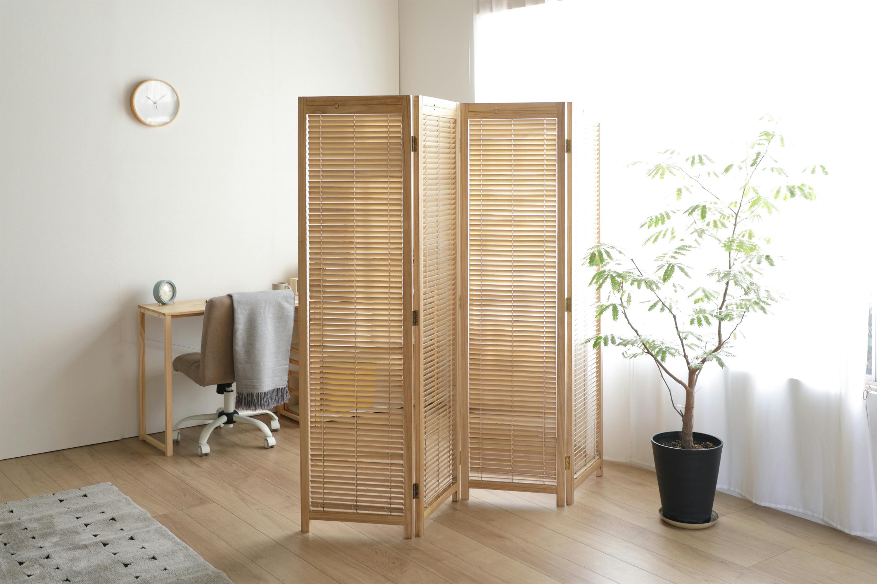 KOEKI 弘益 UTILITY JP-LB4(NA) 衝立4連 45×2.5×172×4枚 折畳時：45