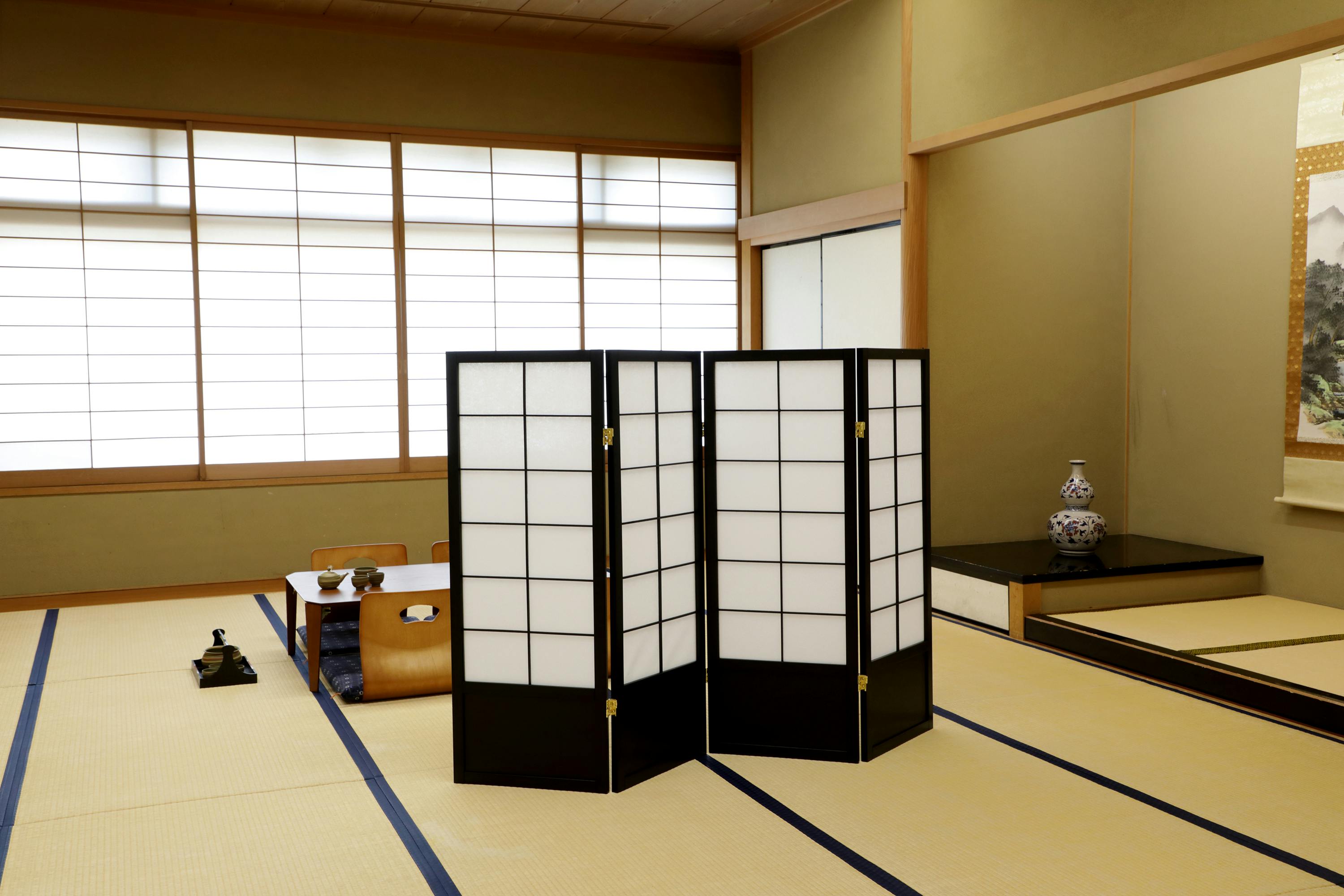 2way 折敷 & ガラスプレート 4客セット 黒　正方形　33cm 1D0103-p03-p131-Sensu-Set-