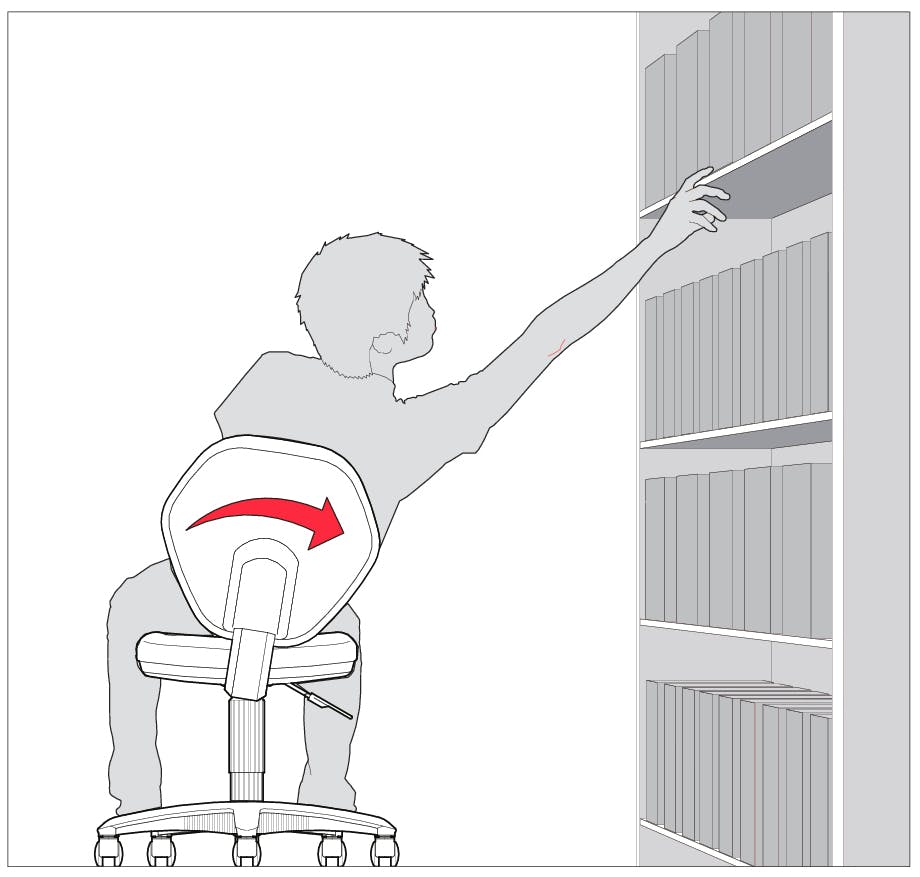 KOEKI 弘益 UTILITY K-921(GN) オフィスチェア グリーン 44×57×80-93