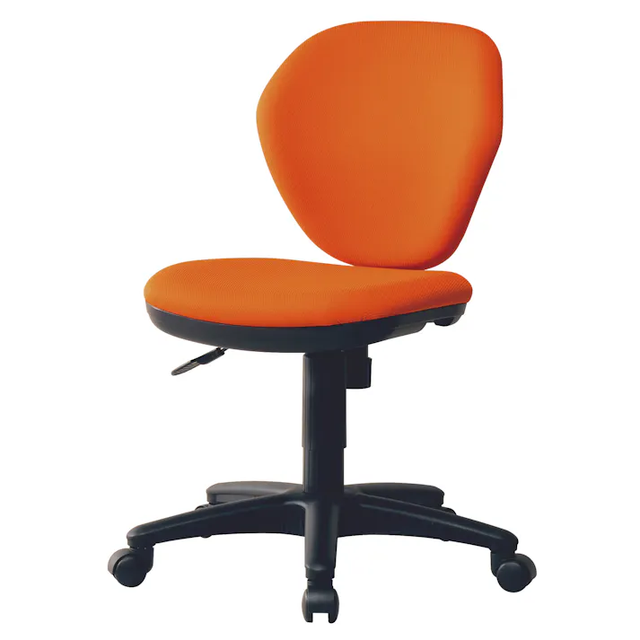 KOEKI 弘益 UTILITY K-921(OR) オフィスチェア オレンジ 44×57×80-93(座高42.5-55.5) 組立品 ワークチェア デスクチェア 事務椅子 ロッキングチェア 肘なし 受付 塾 在宅ワーク K921OR【別送品】
