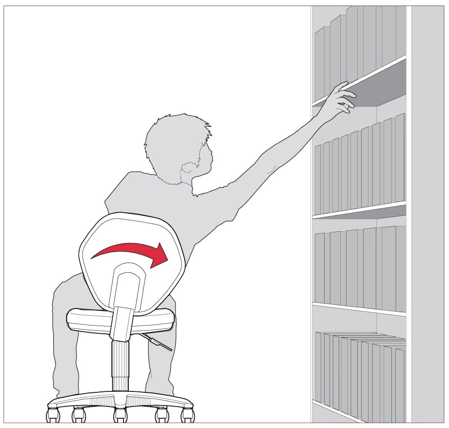 KOEKI 弘益 UTILITY K-921(OR) オフィスチェア オレンジ 44×57×80-93