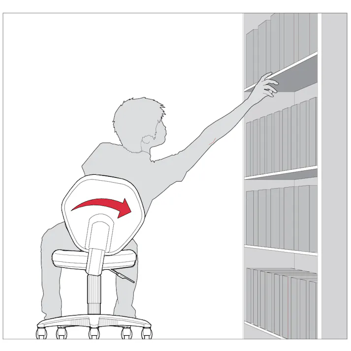 KOEKI 弘益 UTILITY K-921PU オフィスチェア ブラック 44×57×80-93(座高42.5-55.5) 組立品 ワークチェア デスクチェア 事務椅子 ロッキングチェア 肘なし 受付 塾 在宅ワーク K921PU【別送品】