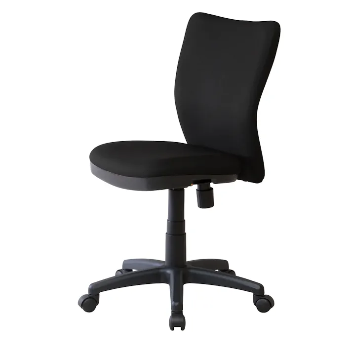 KOEKI 弘益 UTILITY K-922(BK) オフィスチェア ブラック 46×53×85-95.5(座高41-51.5) 組立品 ミドルバックチェア ワークチェア デスクチェア ロッキングチェア 肘なし 受付 塾 在宅ワーク K922BK【別送品】
