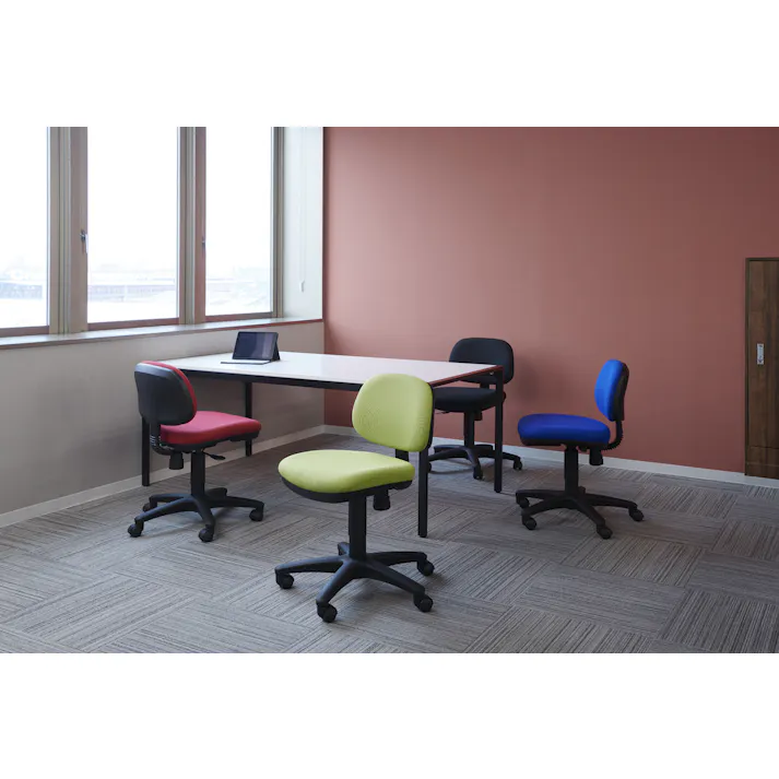 KOEKI 弘益 UTILITY K-928(WN) オフィスチェア ワイン 44×53×74.5-87.5(座高42.5-55.5) 組立品 ワークチェア デスクチェア モールドウレタン 肘なし ロッキング 受付 塾 在宅ワーク K928WN【別送品】