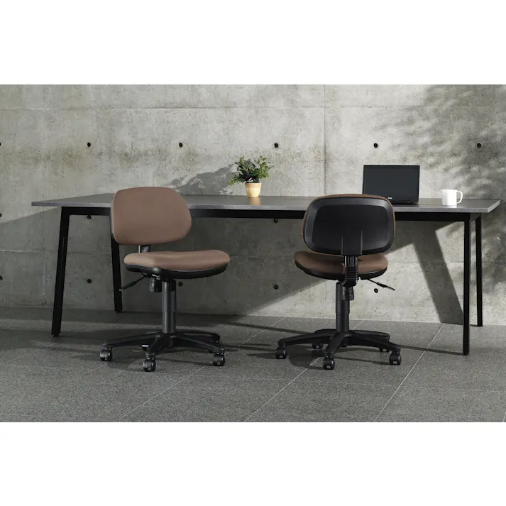 KOEKI 弘益 UTILITY K-928(WN) オフィスチェア ワイン 44×53×74.5-87.5(座高42.5-55.5) 組立品 ワークチェア デスクチェア モールドウレタン 肘なし ロッキング 受付 塾 在宅ワーク K928WN【別送品】