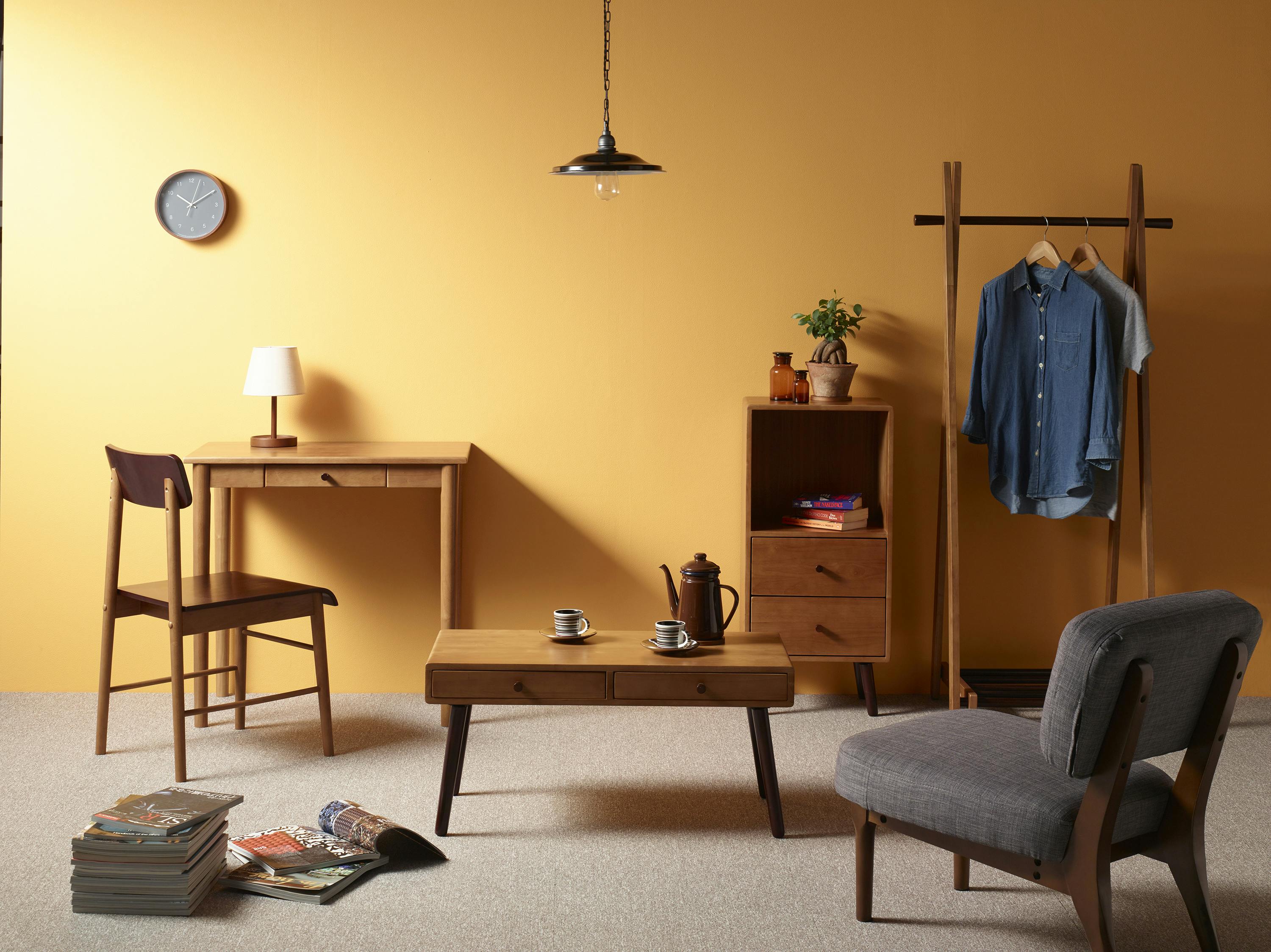 コアラ リビングテーブル KOEKI 弘益 UTILITY KOKOA-T ココアテーブル 80×40×38 引出内寸：34.5