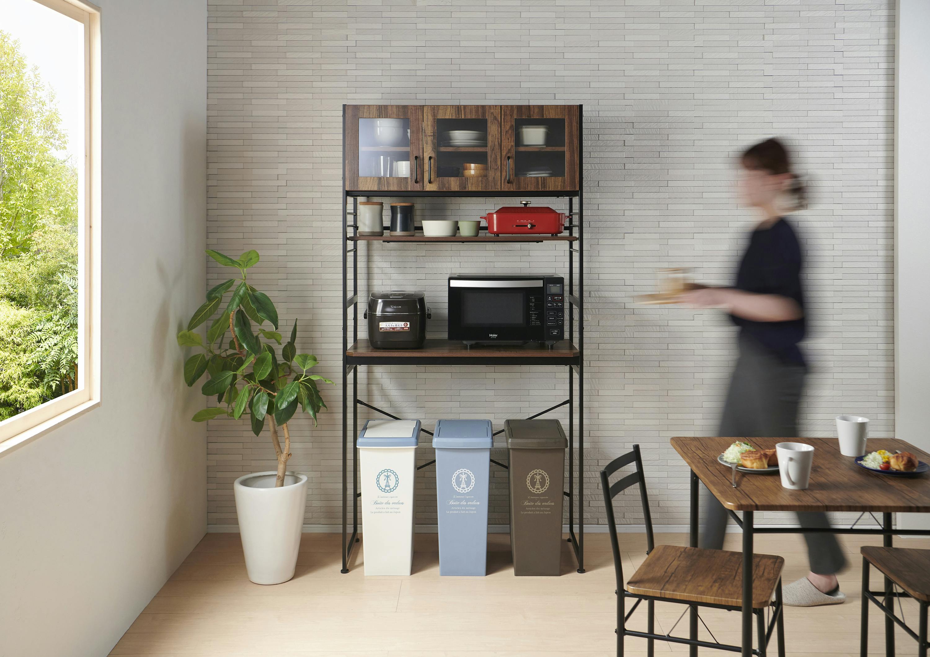 キッチン収納・ラック halo330 キッチンラック ステンレス棚コンロサイド収納 3段