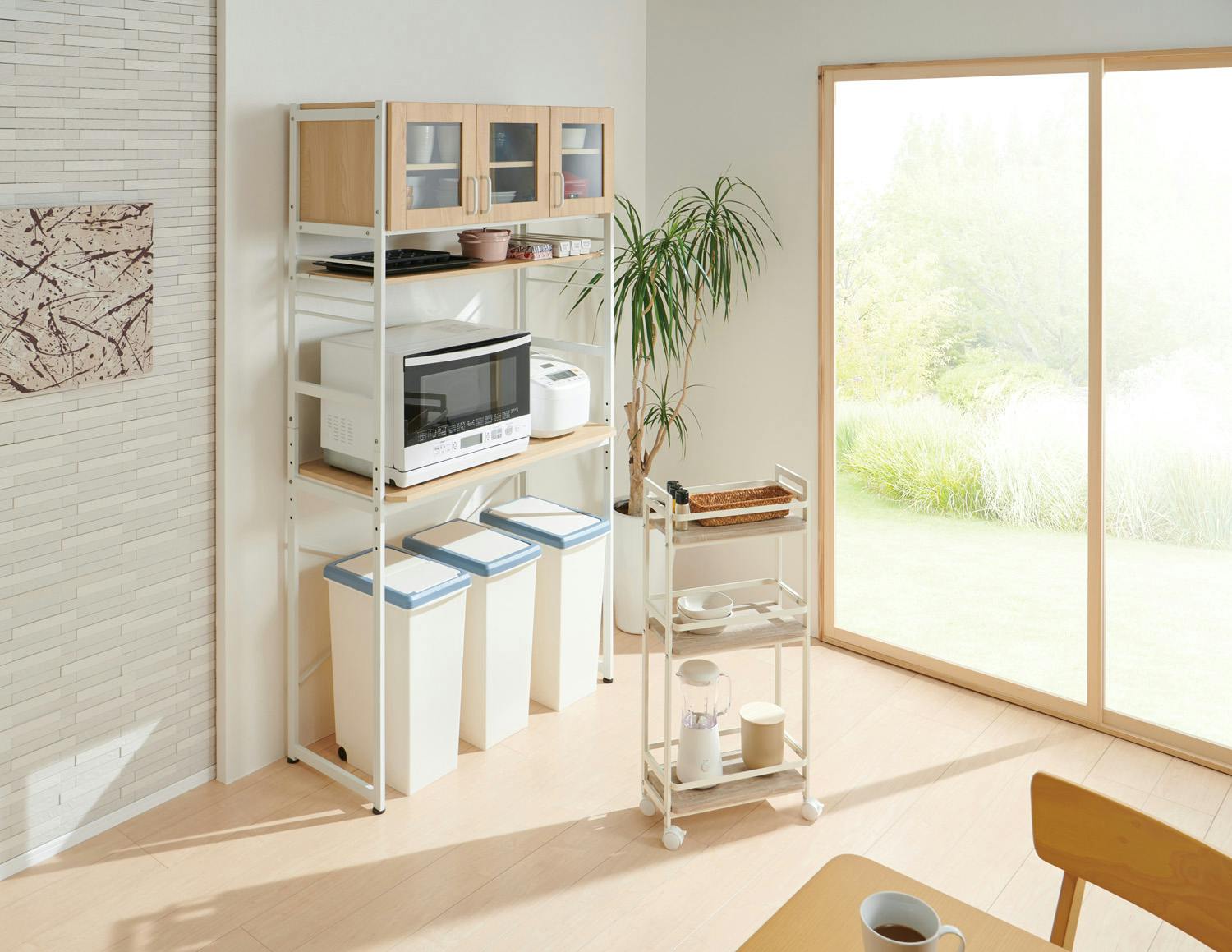 KOEKI 弘益 UTILITY KR-930(NA) ルナ キッチンラック 93.5×45×180 組立