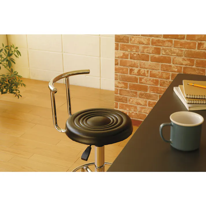 KOEKI 弘益 UTILITY KY-B300(BK) キャスターチェア(背付) 34×46.5×66.5-81.5(座高48-64) 組立品 ワークチェア デスクチェア 回転椅子 モールドウレタン 耐久性 業務用 KYB300BK【別送品】