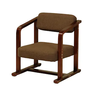 KOEKI 弘益 UTILITY LC-11(BR) ちょこっとイス 50×50×56.5(座高28・30.5・33) 組立品 座椅子 座敷椅子 コンパクト 高さ調整可能 肘付き 安定感 和室 畳 LC11BR【別送品】