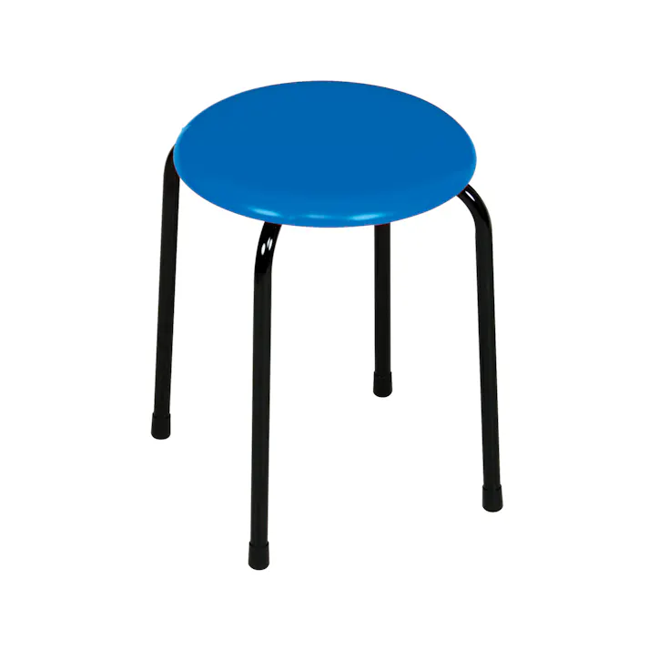KOEKI 弘益 UTILITY 丸イス ライトブルー φ32×42 完成品 丸椅子 スツール スタッキング コンパクト 業務用 店舗用 待合 MARUISULBL【別送品】