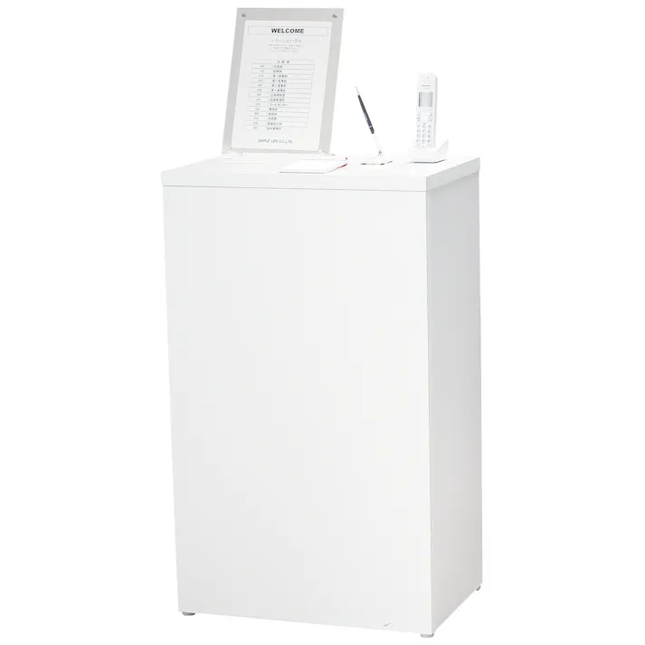 KOEKI 弘益 UTILITY MUD-640 受付台 ホワイト 60×40×100 有効内寸:53.3×36.6×上部37.7/下部56.2 組立品 カウンター 電話台 コンパクト エントランス 事務所 教育施設 医療施設 オフィス MUD640【別送品】