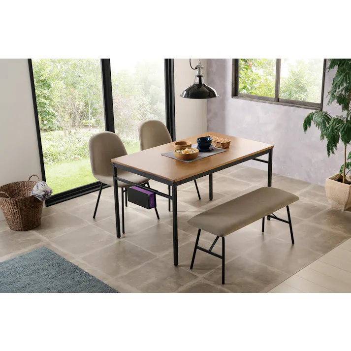 KOEKI 弘益 UTILITY NOAL-DT120 ノアル ダイニングテーブル 120×75×70 組立品 ※テーブルのみ ダイニングテーブル 食卓テーブル 木製テーブル スチール製 ティッシュケースホルダー付き インダストリアル おしゃれ NOALDT120【別送品】