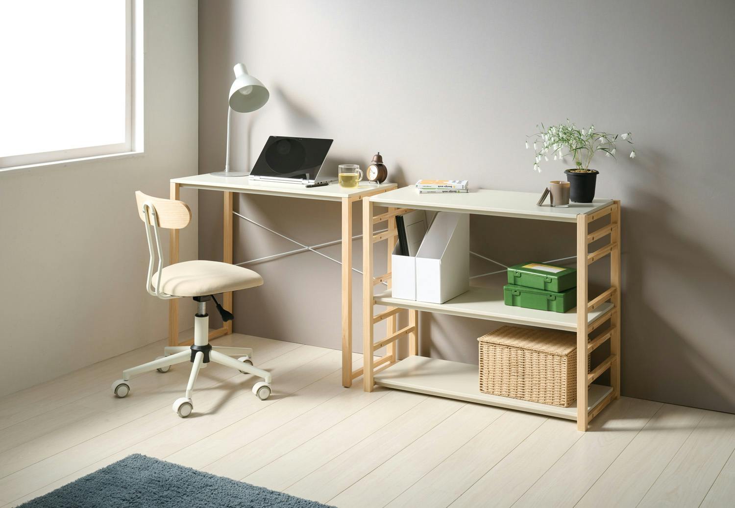 弘益 UTILITY PAL-D8(SBE) パレット デスク 幅84.5×奥行39.5×高さ72cm 
