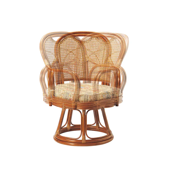 KOEKI 弘益 UTILITY R-440S ラタン回転椅子ハイタイプ(SH440) 52×57×84(座高44) 完成品 籐椅子 和風チェア 軽量 安定感 通気性 和室 旅館 通気性 R440S【別送品】