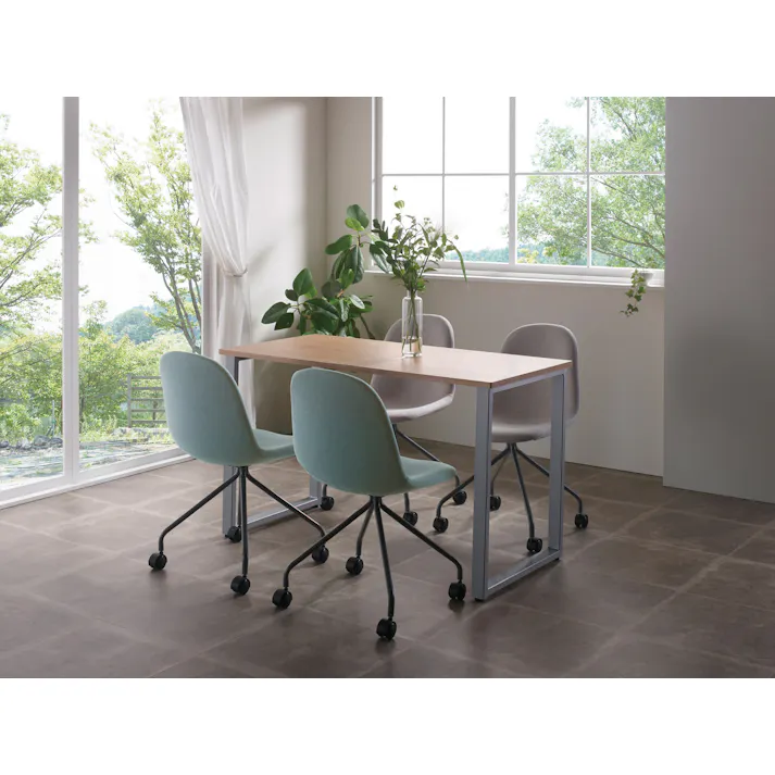 KOEKI 弘益 UTILITY RMT-CC01-B(GR) リモット キャスターチェア 45.5×55.5×79.5(座高42.5) 組立品 デスクチェア ワークチェア ミーティングチェア 布 オフィス 在宅ワーク RMTCC01BGR【別送品】